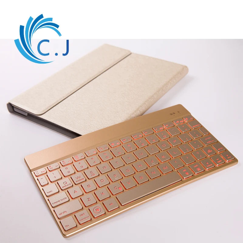For iPad 9.7 Air 2 6 Detachable Colours Backlight Wireless Bluetooth Keyboard + Ultrathin PU Leather Case Stand Cover | Компьютеры и