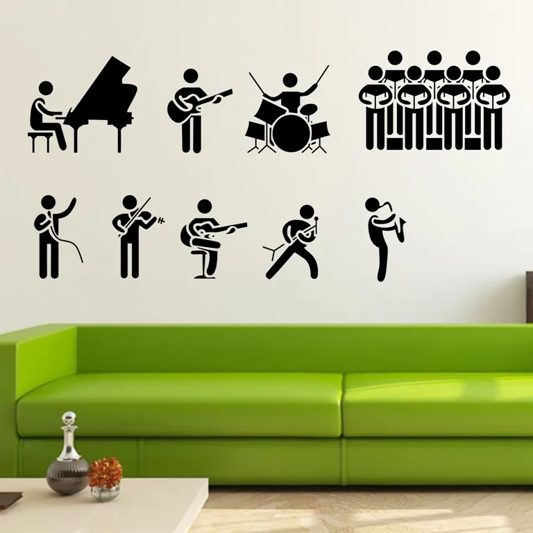 Fashion Music Band Show Wall stickers Nursery Decal Removable Mural Vinyl Kids Muscial Wall Stickers ES-30
Fashion Music Band Show Wall stickers Nursery Decal Removable Mural Vinyl Kids Muscial Wall Stickers ES-30