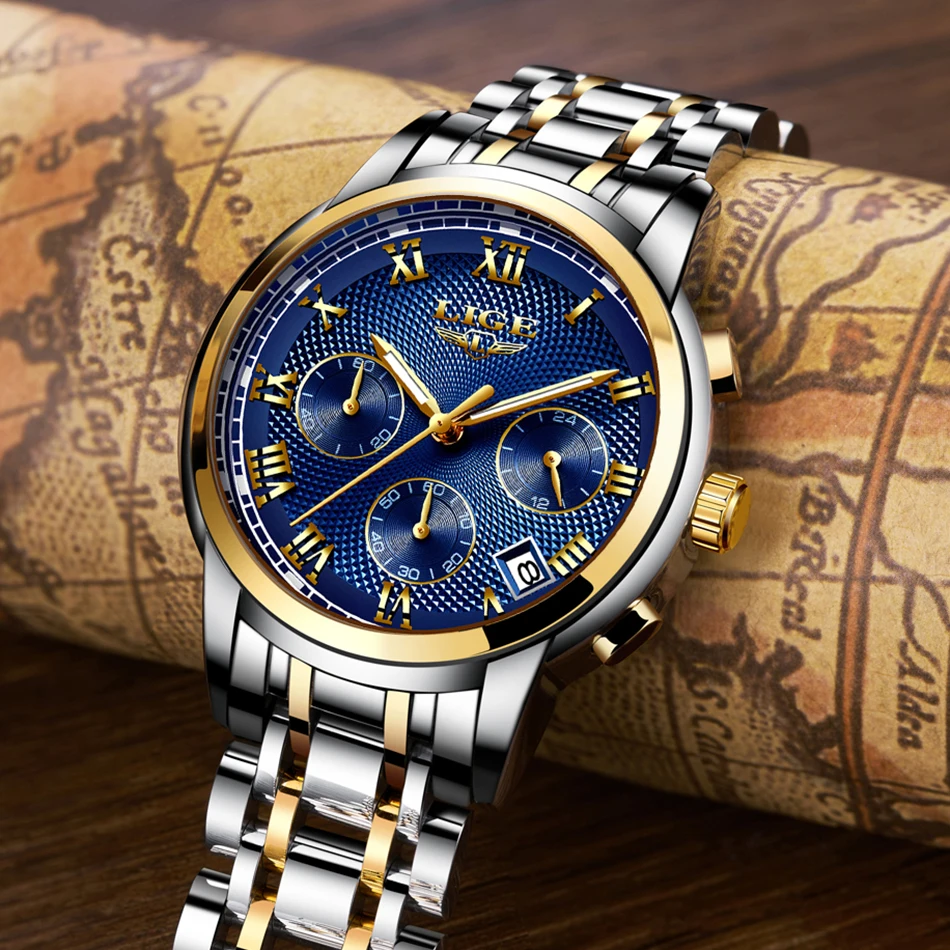 2019 Gift LIGE Mens Watches Top Brand Luxury Chronograph Sport Quartz Watch Men Full Steel Fashion Gold Watch Relogio Masculino
2019 Gift LIGE Mens Watches Top Brand Luxury Chronograph Sport Quartz Watch Men Full Steel Fashion Gold Watch Relogio Masculino