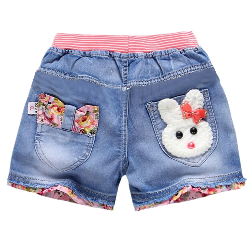 Летние Шорты для девочек модные джинсовые шорты принцессы детские из денима