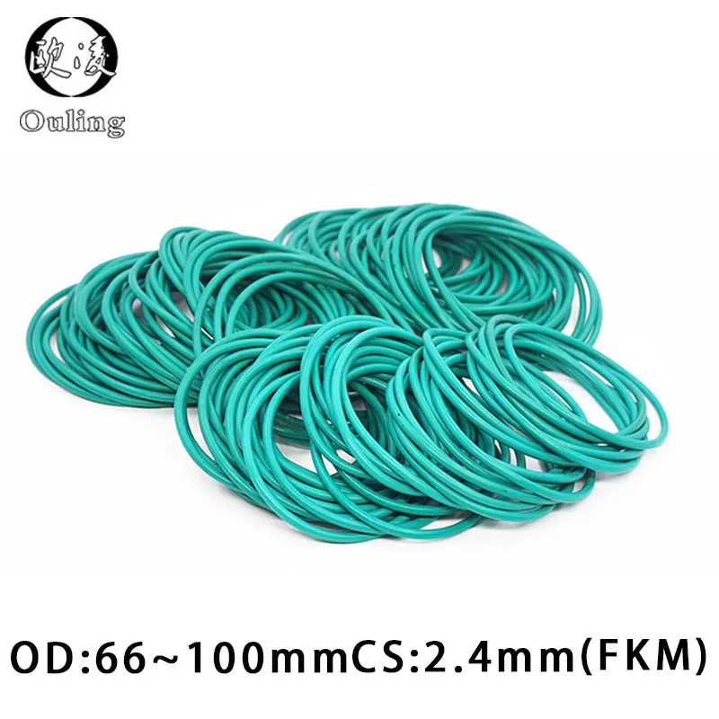 Rubber Ring Green FKM O ring Seal CS2.4mm OD66/70/74/75/78/80/85/90/95/100mm fkm Rubber O-Rings Oil Ring Fuel Gasket Washer
Rubber Ring Green FKM O ring Seal CS2.4mm OD66/70/74/75/78/80/85/90/95/100mm fkm Rubber O-Rings Oil Ring Fuel Gasket Washer