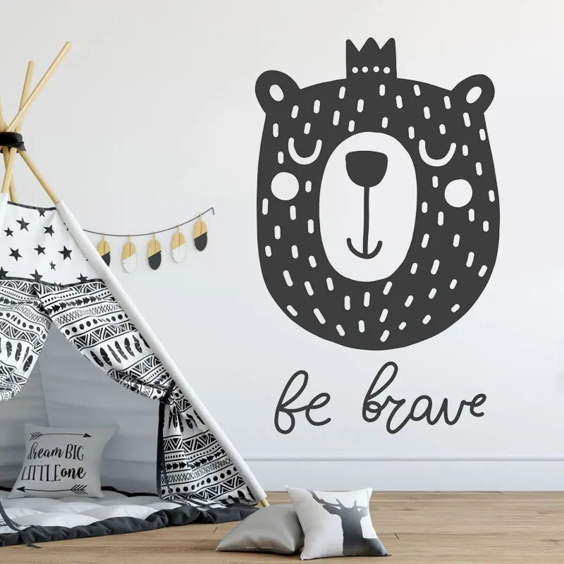 Cute Bear Wall Decal For Baby's Bedroom Be Brave Vinyl Wall Sticker, Bear Art,Nursery Decal, Baby Shower Gift Nordic Style BO07
Cute Bear Wall Decal For Baby's Bedroom Be Brave Vinyl Wall Sticker, Bear Art,Nursery Decal, Baby Shower Gift Nordic Style BO07