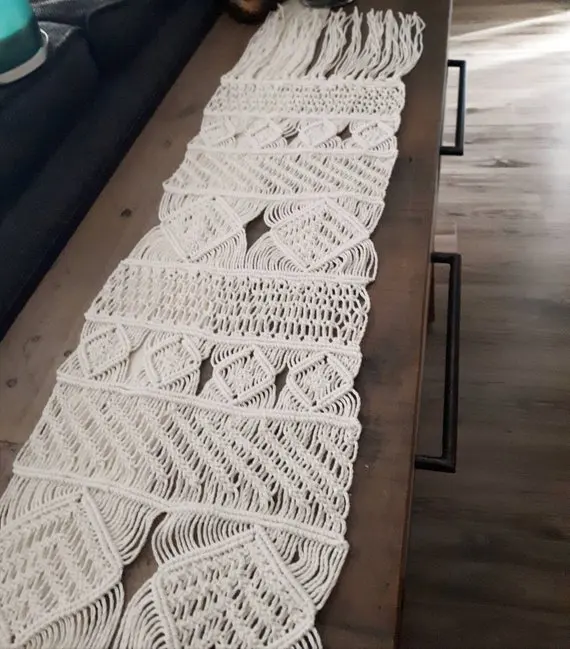 Macrame table runner-Christmas runners handmade boho style wedding runners BEIGE COLOR customized size home deocration
Macrame table runner-Christmas runners handmade boho style wedding runners BEIGE COLOR customized size home deocration