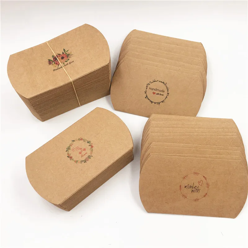 100Pcs Natural Kraft Pillow Shape Pouch For Bracelet Watch, Wedding Candy Packaging Box/ Private Engagement Hand Gift Favor
100Pcs Natural Kraft Pillow Shape Pouch For Bracelet Watch, Wedding Candy Packaging Box/ Private Engagement Hand Gift Favor