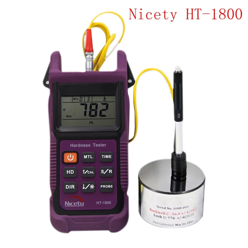 Nicety Portable Rebound Leeb Hardness Tester Meter Durometer for Metal Steel Brinell LCD Display Digital Hardness Meter HT-1800 
Nicety Portable Rebound Leeb Hardness Tester Meter Durometer for Metal Steel Brinell LCD Display Digital Hardness Meter HT-1800