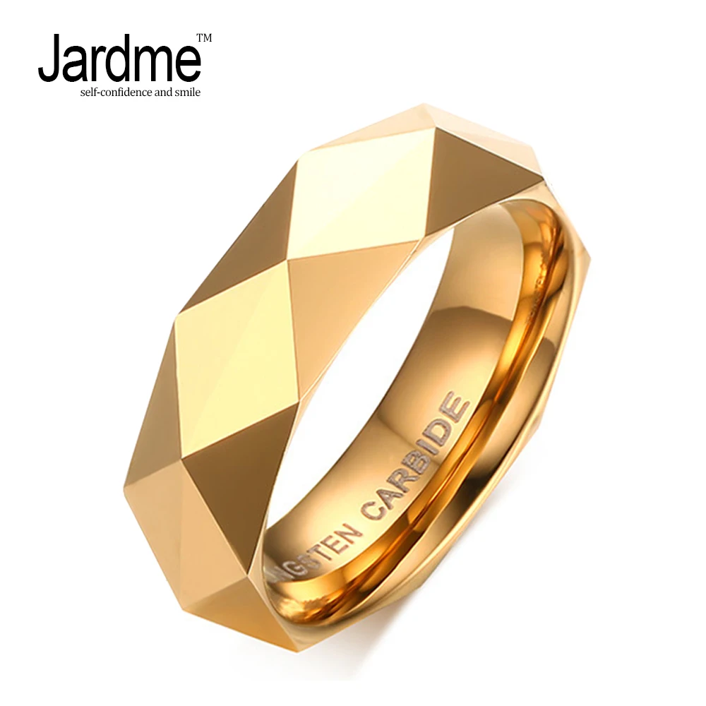 Jardme многогранный резка Вольфрам сталь кольцо для человека 3/цвет мм 6