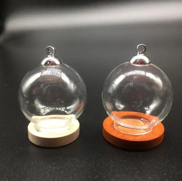 300sets/lot 25*15mm glass globe orbs white/light red round wood base silver beads cap set wishing glass vial pendant
300sets/lot 25*15mm glass globe orbs white/light red round wood base silver beads cap set wishing glass vial pendant