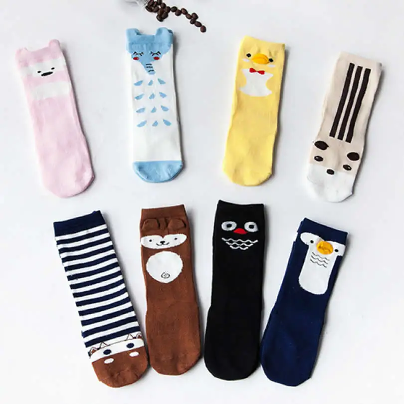 Baby Socks South Korea Dispensing non-slip Cotton Owl girls/boys Below the knee Animal motifs sock Beikinyuans | Детская одежда и