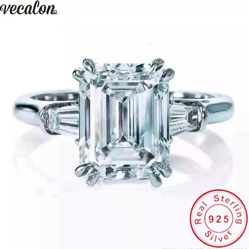Vecalon Luxury Promise Ring Real 925 Sterling silver Emeald cut 3ct Sona cz Engagement wedding band Rings For Women Bridal Bijou
Vecalon Luxury Promise Ring Real 925 Sterling silver Emeald cut 3ct Sona cz Engagement wedding band Rings For Women Bridal Bijou