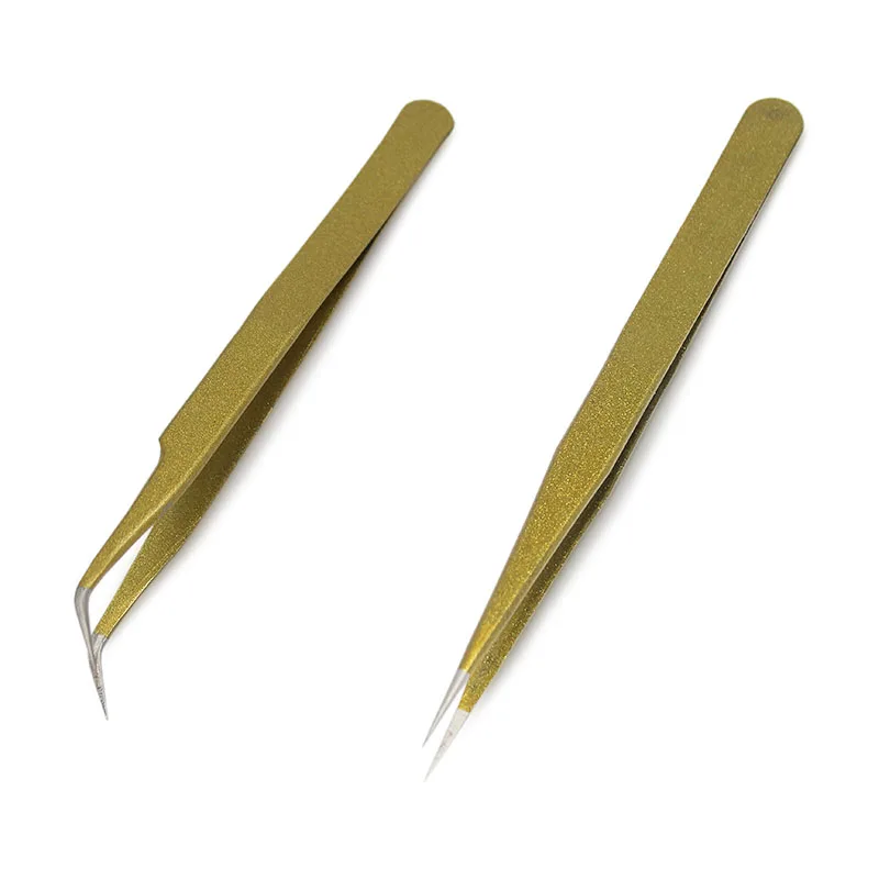 Kimcci 2pcs/Lot Professional Quality Curved+Straight Tweezers Stainless Steel False Eyelash Extension Makeup Tools Gold Tweezer
Kimcci 2pcs/Lot Professional Quality Curved+Straight Tweezers Stainless Steel False Eyelash Extension Makeup Tools Gold Tweezer