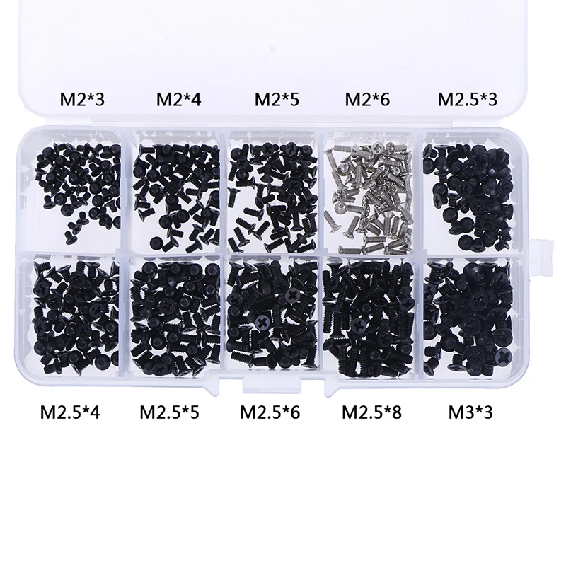 500Pc M2.3 M3 Screw Laptop Screwdriver Set Micro Computer Case Assemble Repair Electronic Mini Digital Mechanical Screw Kit
500Pc M2.3 M3 Screw Laptop Screwdriver Set Micro Computer Case Assemble Repair Electronic Mini Digital Mechanical Screw Kit