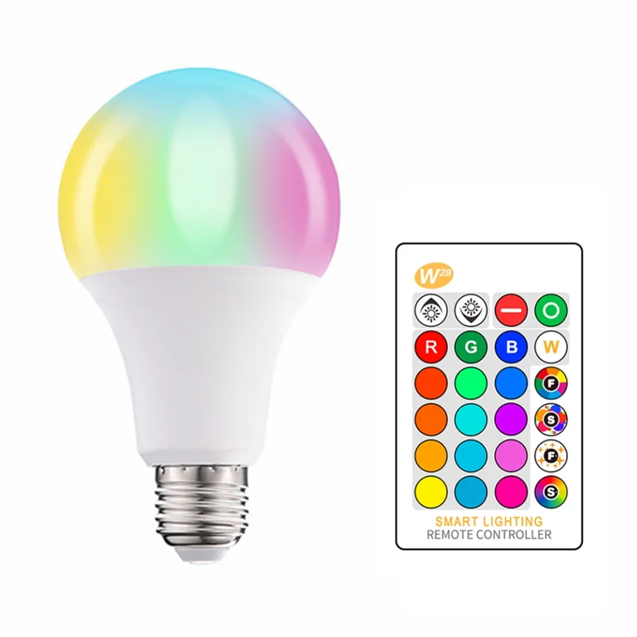 Светодиодная RGB лампа E27 85 265 в 4/7/10/15 Вт|Светодиодные лампы и трубки| |