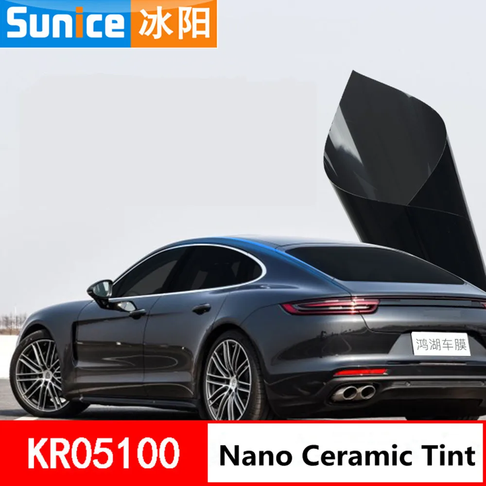 SUNICE 4mil Nano Ceramic Film VLT5% Solar Tint Film Resist Sunlight Car Sunshade Film UV Proof Explosion Proof Film 60"x20"
SUNICE 4mil Nano Ceramic Film VLT5% Solar Tint Film Resist Sunlight Car Sunshade Film UV Proof Explosion Proof Film 60"x20"
