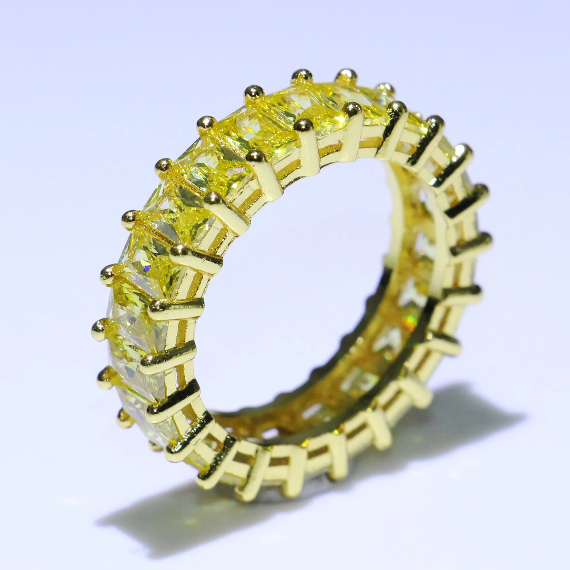 Rulalei Brand New Luxury Jewelry 925 Silver&Gold Fill Princess Cut Yellow 5A Cubic Zirconia Women Wedding Band Ring Gift
Rulalei Brand New Luxury Jewelry 925 Silver&Gold Fill Princess Cut Yellow 5A Cubic Zirconia Women Wedding Band Ring Gift
