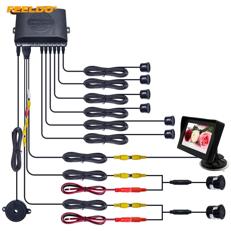 Car Monitor 6-Sensor Parking Sensor Camera Dual Video Rearview Parking System #HQ1989
Car Monitor 6-Sensor Parking Sensor Camera Dual Video Rearview Parking System #HQ1989