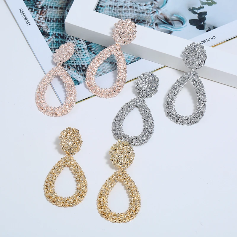 L&H Luxury Eleagnt Women Dangle Earrings Big Water Droplet Dorp Earrings Bridge Wedding Party Statement Earrings Jewelry Trend
L&H Luxury Eleagnt Women Dangle Earrings Big Water Droplet Dorp Earrings Bridge Wedding Party Statement Earrings Jewelry Trend
