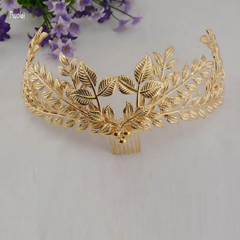 New Arrival 2017 Vintage Baroque Crown Golden Leaves Headwear Bridal Dresses European Wedding Veils Crown
New Arrival 2017 Vintage Baroque Crown Golden Leaves Headwear Bridal Dresses European Wedding Veils Crown