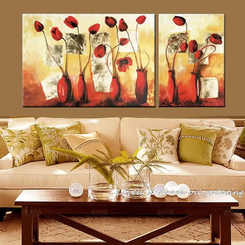 2 Pcs Hand Painted Flowers Oil Paintings On Canvas Modern Abstract Posters Wall Art Pictures Set For Room Office Home Decoration
2 Pcs Hand Painted Flowers Oil Paintings On Canvas Modern Abstract Posters Wall Art Pictures Set For Room Office Home Decoration