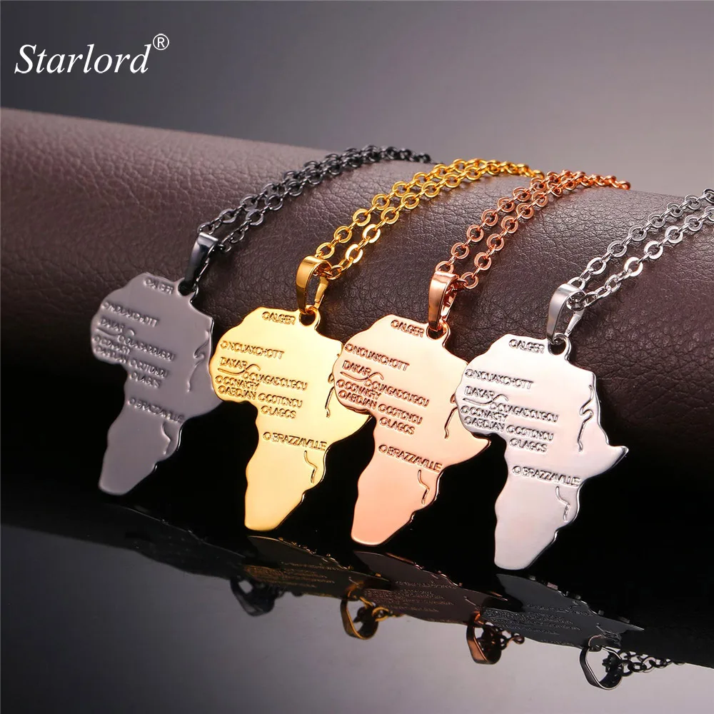 Starlord Africa Map Pendant & Chain Gold/Silver/Black Color African Necklace For Men/Women Ethnic Jewelry Gift P873
Starlord Africa Map Pendant & Chain Gold/Silver/Black Color African Necklace For Men/Women Ethnic Jewelry Gift P873