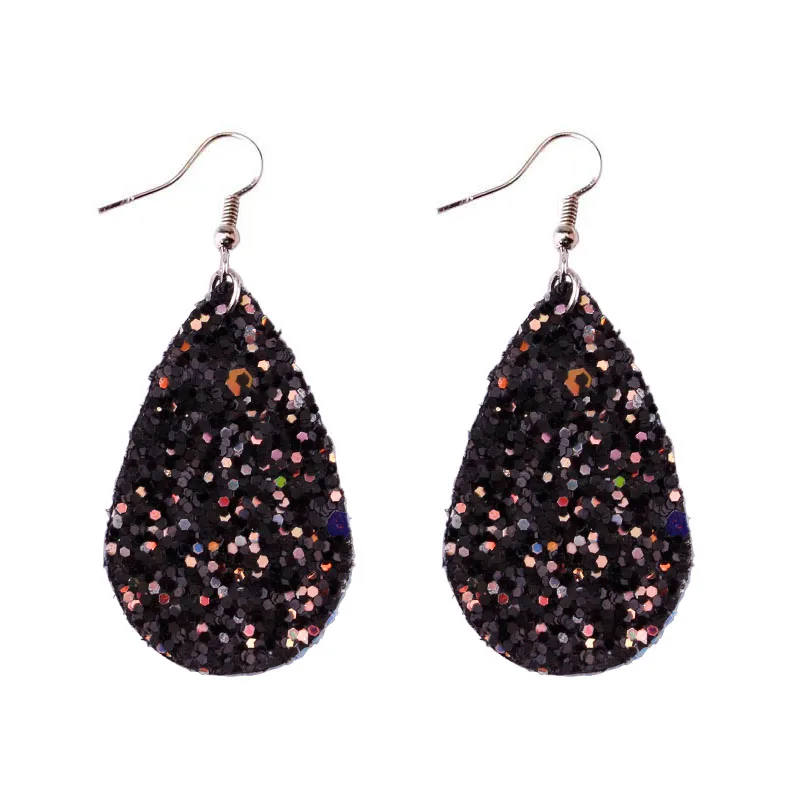 Mini Glitter Teardrop Leather Earrings 2020 Fashion Summer Cute Water Drop Statement Black Earrings for Women Jewelry Wholesale
Mini Glitter Teardrop Leather Earrings 2020 Fashion Summer Cute Water Drop Statement Black Earrings for Women Jewelry Wholesale