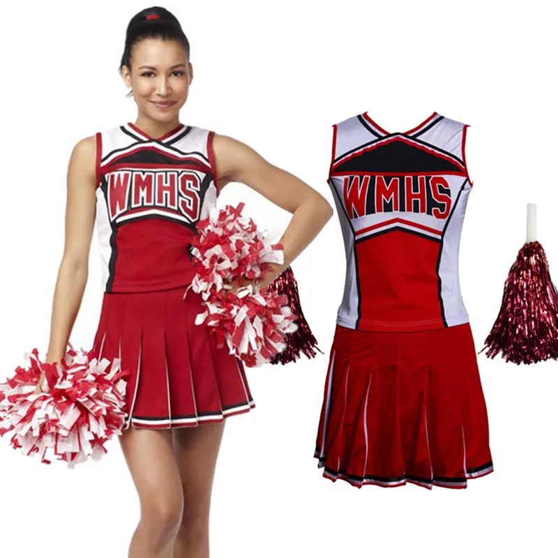 XS-2XL High School Girl Cheerleader Costume Cheer Uniform Cheerleading Outfit Top+ Skirt+ Pompom
XS-2XL High School Girl Cheerleader Costume Cheer Uniform Cheerleading Outfit Top+ Skirt+ Pompom