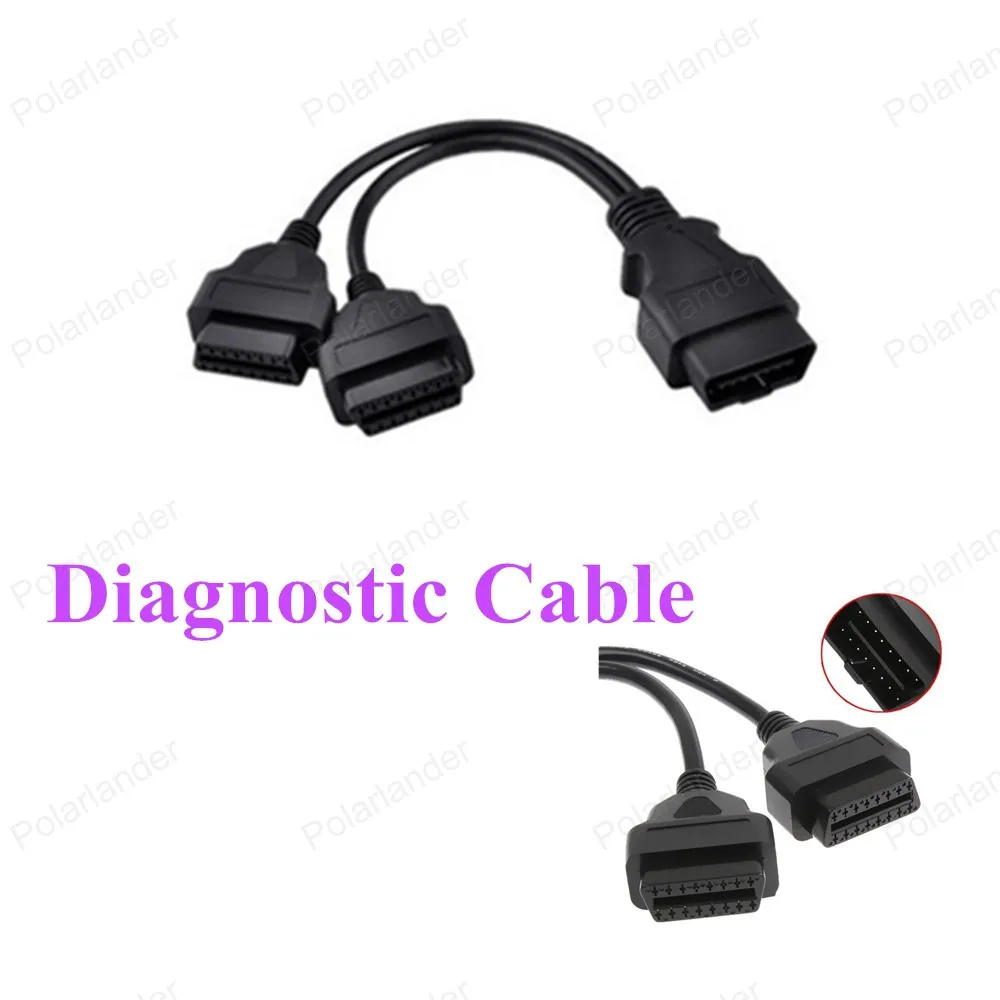 Diagnostic Adapter Connector Car Diagnostic 16pin Male to dual Female ELM327 OBD2 Extension Cable Adapter Hot Sale 2016
Diagnostic Adapter Connector Car Diagnostic 16pin Male to dual Female ELM327 OBD2 Extension Cable Adapter Hot Sale 2016