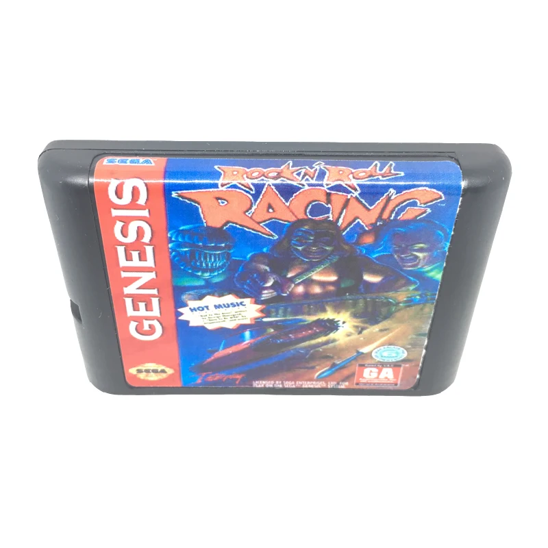 Картриджи Rock N'Roll Racing для 16 битной игровой карты картридж Sega Mega Drive / Genesis System