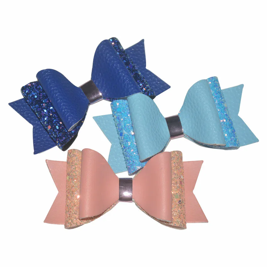 MengNa New 50pc/lot Girls PU Leather Hair Bow with Silver Center ,4" Leather Bows with Clips 12 Color
MengNa New 50pc/lot Girls PU Leather Hair Bow with Silver Center ,4" Leather Bows with Clips 12 Color