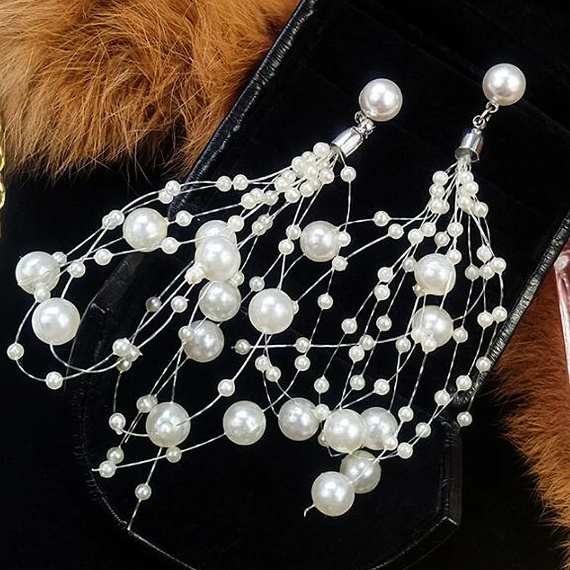 Trendy Created Long Simulated Pearl Drop Fashion Dangle Pearls Earrings for Women , Fashion Earrings
Trendy Created Long Simulated Pearl Drop Fashion Dangle Pearls Earrings for Women , Fashion Earrings