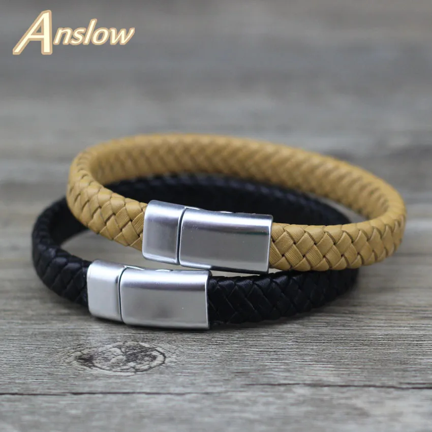 Anslow Trendy Fashion Jewelry Magnetic Buckle Leather Bracelet For Women Men Simple Father's Gentleman Accessories LOW0676LB
Anslow Trendy Fashion Jewelry Magnetic Buckle Leather Bracelet For Women Men Simple Father's Gentleman Accessories LOW0676LB