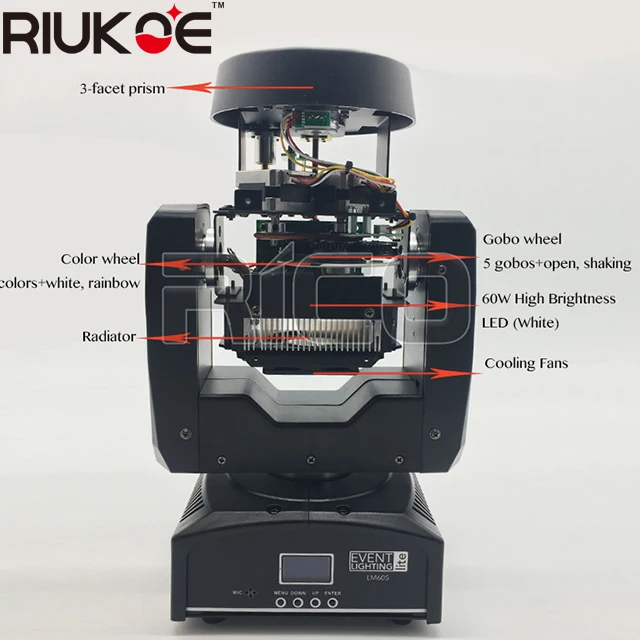 RIUKOE 2pcs/lot Flight case Mini Spot 60W LED Moving Head Light Mini Led Professional stage lighting equipment
RIUKOE 2pcs/lot Flight case Mini Spot 60W LED Moving Head Light Mini Led Professional stage lighting equipment