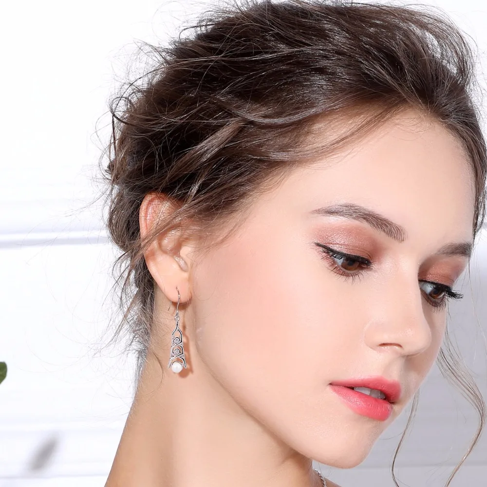EUDORA Trendy Unique 925 Sterling Silver CZ Dangle Earrings Fashion Pearl Drop Earrings for Women Fine Jewelry Party gift E51
EUDORA Trendy Unique 925 Sterling Silver CZ Dangle Earrings Fashion Pearl Drop Earrings for Women Fine Jewelry Party gift E51