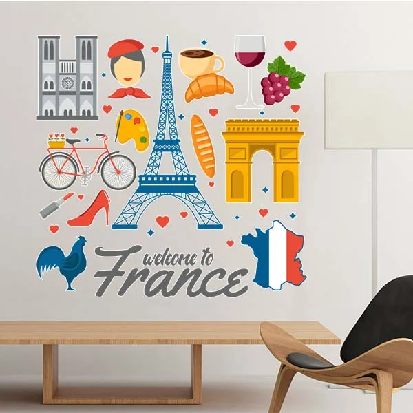 National Flag Architecture Custom France Mark Landmark Landscape Illustration Pattern Wall Sticker
National Flag Architecture Custom France Mark Landmark Landscape Illustration Pattern Wall Sticker