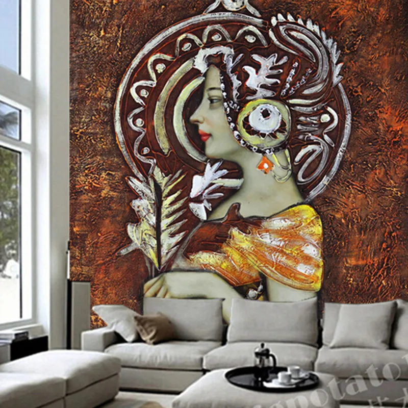 Custom 3D large mural,National Girls side oil painting papel de parede ,living room sofa TV wall bedroom wall paper
Custom 3D large mural,National Girls side oil painting papel de parede ,living room sofa TV wall bedroom wall paper