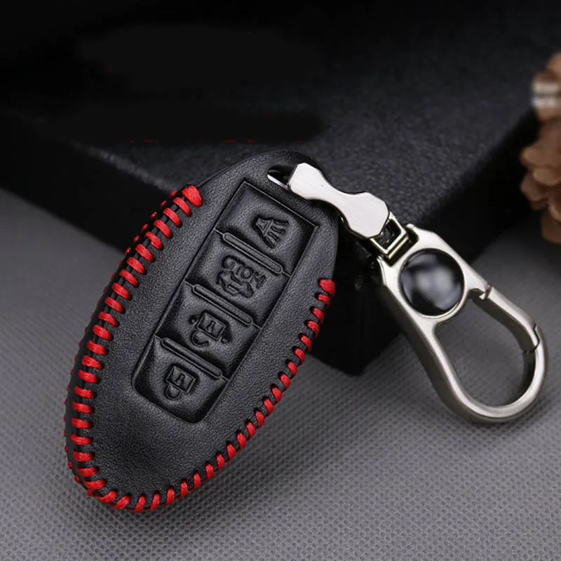 4 Button Genuine PU Leather Remote Key Bag Case Fob Holder Chain For Nissan Vehicle
4 Button Genuine PU Leather Remote Key Bag Case Fob Holder Chain For Nissan Vehicle