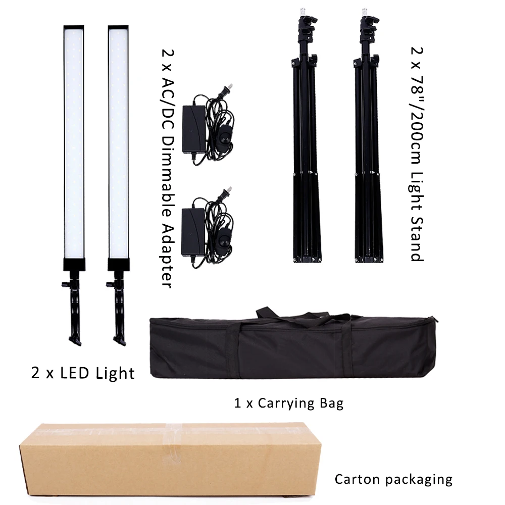60CM 30W 5500K Photo Studio Dimmable Lighting Kit ,2x2M Light Stand ,2xLed Light board ,2x Power Supply, Photography Lighting
60CM 30W 5500K Photo Studio Dimmable Lighting Kit ,2x2M Light Stand ,2xLed Light board ,2x Power Supply, Photography Lighting