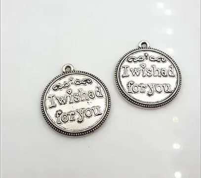 High Quality Newest 20 Pieces/Lot Diameter 25mm Letter Embossed I Wished For You Round Disc Blessing Charms For Gift Jewelry
High Quality Newest 20 Pieces/Lot Diameter 25mm Letter Embossed I Wished For You Round Disc Blessing Charms For Gift Jewelry