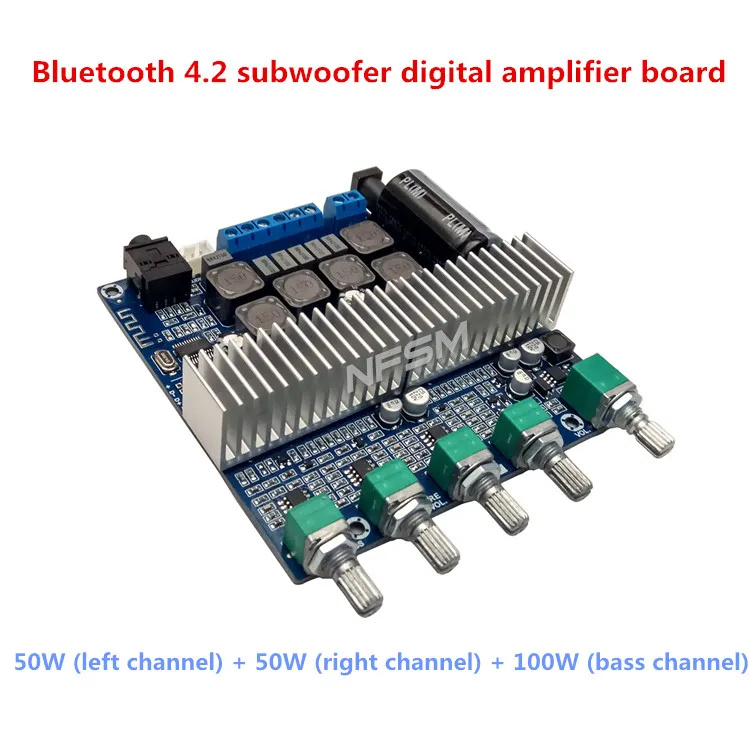 DC12V-24V 2*50 Вт + 100 Вт новая Плата усилителя сабвуфера TPA3116D2 2,1 каналов высокой мощности Bluetooth 4,2 Плата усилителя звука
DC12V-24V 2*50 Вт + 100 Вт новая Плата усилителя сабвуфера TPA3116D2 2,1 каналов высокой мощности Bluetooth 4,2 Плата усилителя звука