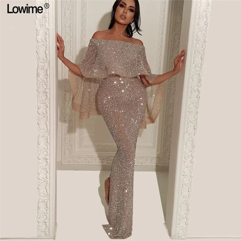 Dubai Style Sparkly Long Mermaid Prom Dresses Off-Shoulder Long Sleeve Split Behind Sexy Evening Ladies Prom Party Gowns Custom
Dubai Style Sparkly Long Mermaid Prom Dresses Off-Shoulder Long Sleeve Split Behind Sexy Evening Ladies Prom Party Gowns Custom