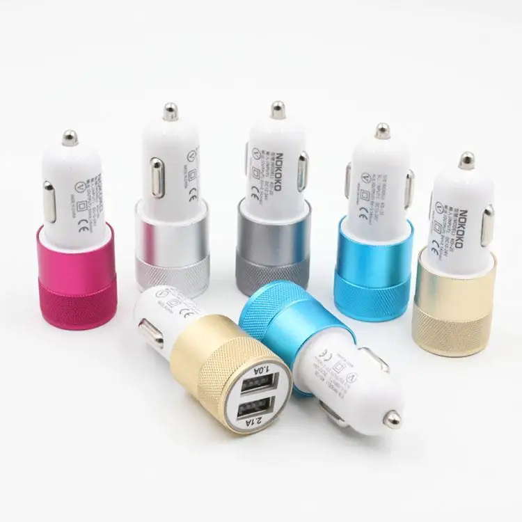 100 шт. автомобильное зарядное устройство с двумя USB-портами | Мобильные телефоны и
