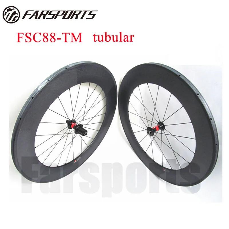 100% hand-building carbon bike wheelset 88mm x 20.5mm tubular DT hubs J-bend , 20H front 24 rear , Custom logo accepted
100% hand-building carbon bike wheelset 88mm x 20.5mm tubular DT hubs J-bend , 20H front 24 rear , Custom logo accepted
