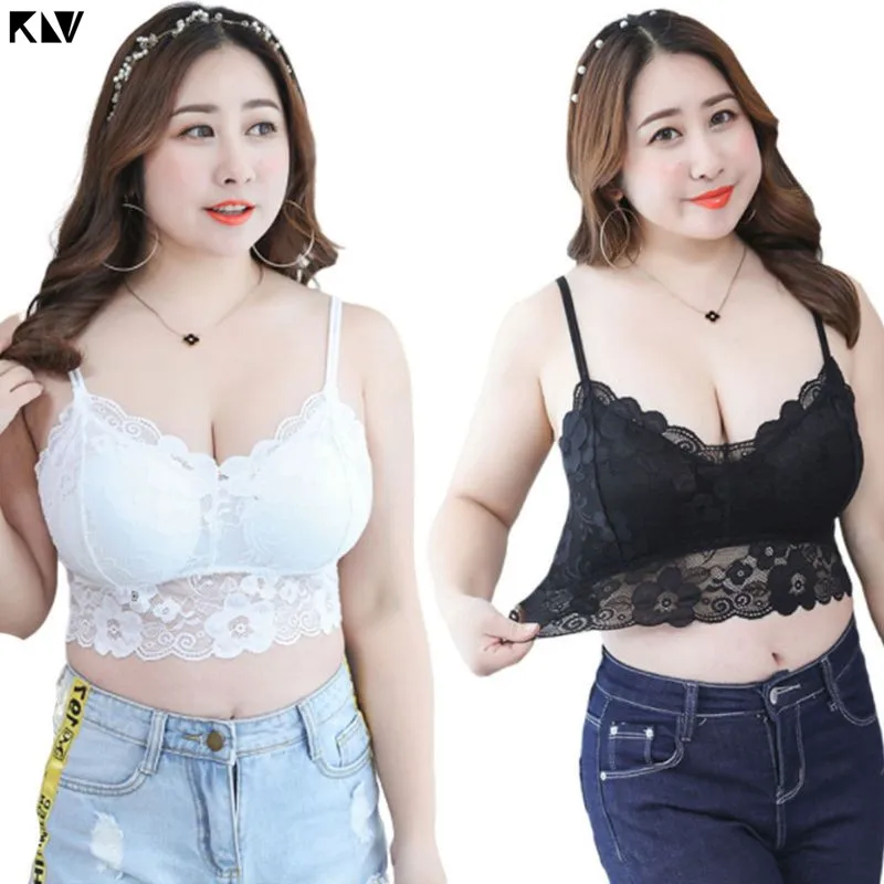 Womens Plus Size KLV Sexy Deep V-Neck Crop Top Seamless Scalloped Sheer Floral Lace Bralette Padded Wireless Underwear Vest
Womens Plus Size KLV Sexy Deep V-Neck Crop Top Seamless Scalloped Sheer Floral Lace Bralette Padded Wireless Underwear Vest