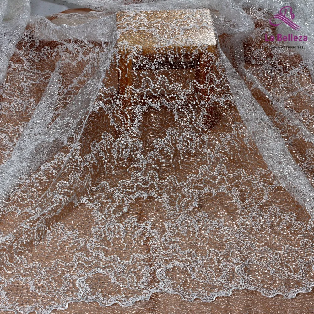 La Belleza 2019 New sequins with polyester on mesh embroidery lace fabric wedding dress lining lace fabric 1 yard
La Belleza 2019 New sequins with polyester on mesh embroidery lace fabric wedding dress lining lace fabric 1 yard
