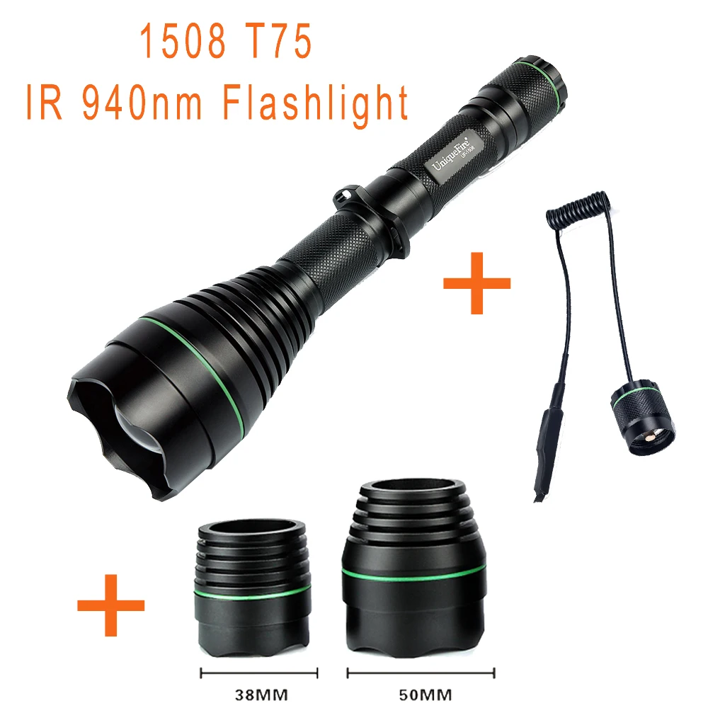 UniqueFire 1508 IR 940nm инфракрасный светодиод 75 мм выпуклая линза Zoon функция факел + 38 мм + 50 мм головная часть
UniqueFire 1508 IR 940nm инфракрасный светодиод 75 мм выпуклая линза Zoon функция факел + 38 мм + 50 мм головная часть