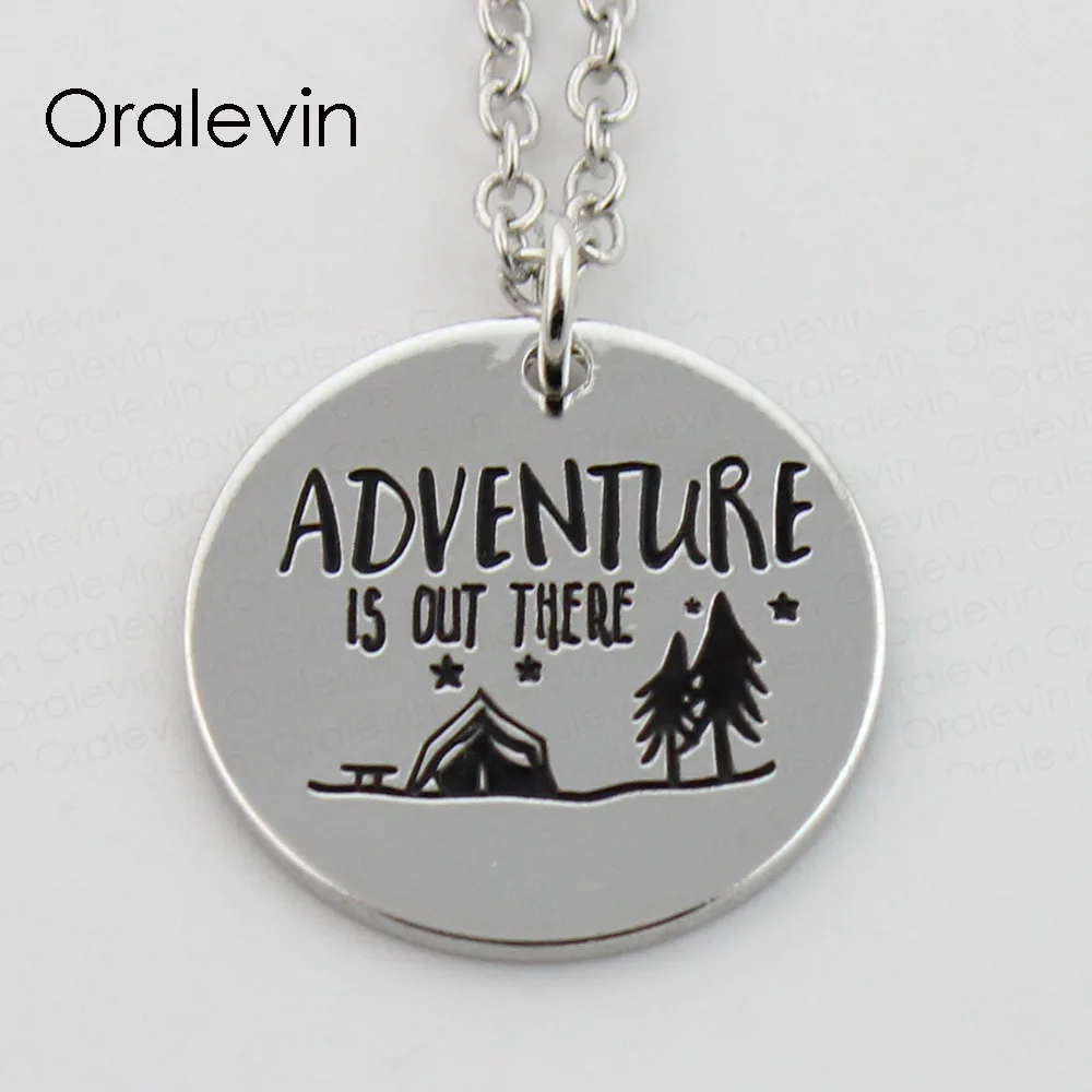 ADVENTURE IS OUT THERE Memorial Pendant Charms Necklace Gift Jewelry 10Pcs/Lot,#LN376
ADVENTURE IS OUT THERE Memorial Pendant Charms Necklace Gift Jewelry 10Pcs/Lot,#LN376