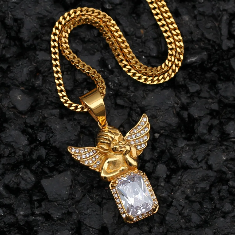 Vintage Angel Square Zircon Pendant Necklace for Men 2 Colors Gold Chain Necklace Fashion Hip Hop Jewelry
Vintage Angel Square Zircon Pendant Necklace for Men 2 Colors Gold Chain Necklace Fashion Hip Hop Jewelry