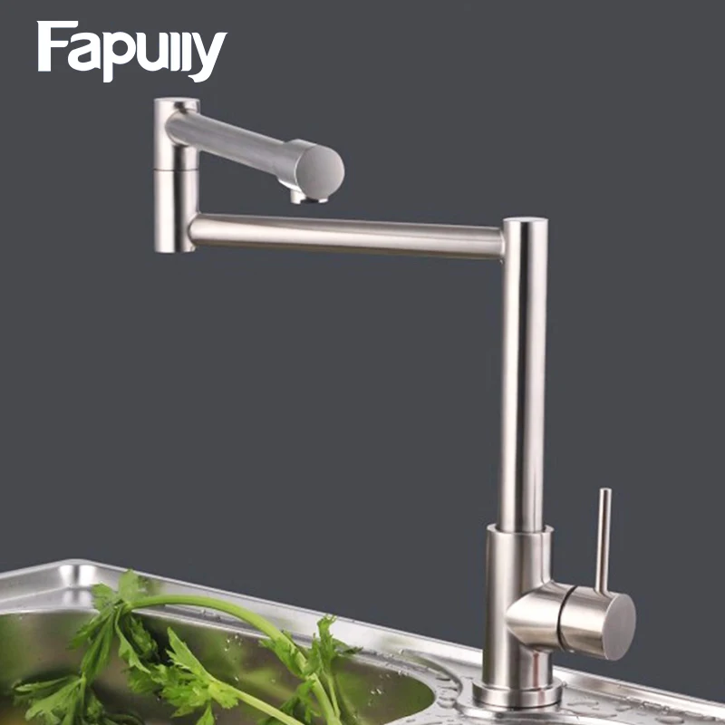 Fapully 304 Stainless Steel Pot Filler Kitchen Sink Taps Rotatable Kitchen Faucet Folding Single Handle Mixer Tap Faucet 195-33N
Fapully 304 Stainless Steel Pot Filler Kitchen Sink Taps Rotatable Kitchen Faucet Folding Single Handle Mixer Tap Faucet 195-33N