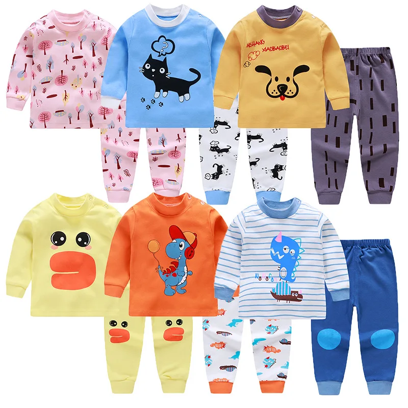 Cartoon Kids Pajamas Sets Cotton Boys Sleepwear Suit Warm Child Girl Long Sleeve Tops+Pants 2pcs Clothing
Cartoon Kids Pajamas Sets Cotton Boys Sleepwear Suit Warm Child Girl Long Sleeve Tops+Pants 2pcs Clothing