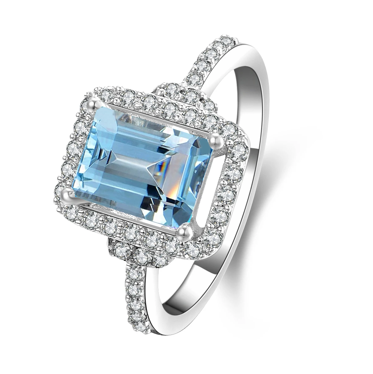 QYI Spot Natural Topaz Ring Solid 925 Sterling Silver 1 ct Emerald Cut Natural Sky Blue Gemstone Rings For Woman Fine Jewelry
QYI Spot Natural Topaz Ring Solid 925 Sterling Silver 1 ct Emerald Cut Natural Sky Blue Gemstone Rings For Woman Fine Jewelry