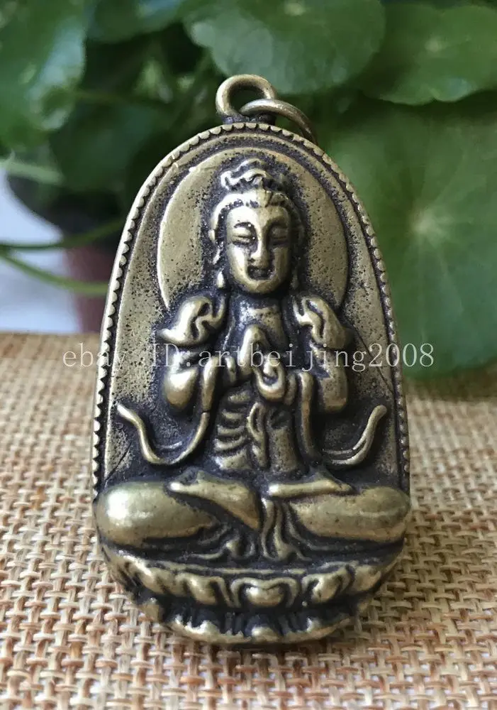 Китайская бронза латунь удача Mahasthamaprapta Guanyin Kwan-Yin буддийский амулет кулон
Китайская бронза латунь удача Mahasthamaprapta Guanyin Kwan-Yin буддийский амулет кулон